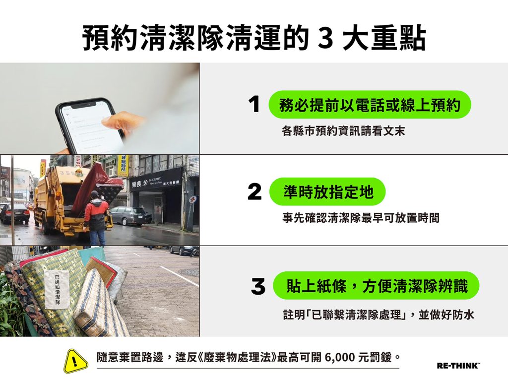 預約清潔隊淸運的3大重點